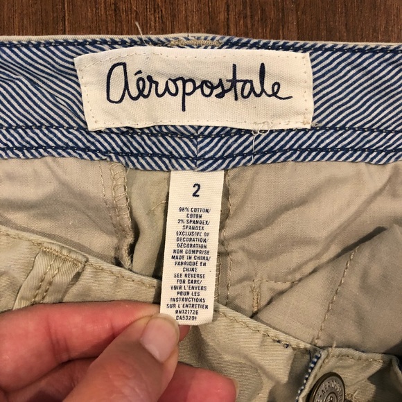 Aeropostale Midi Khaki Shirts Size 2 (L) - Picture 3 of 4